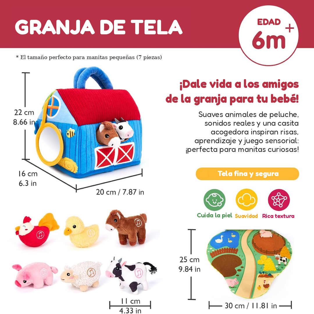 Bebé jugando con la Granja Melodías
